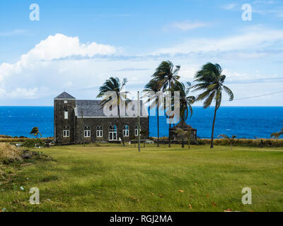 Caraibi, Piccole Antille, Saint Kitts e Nevis, Basseterre, Chiesa del Sacro Cuore Foto Stock