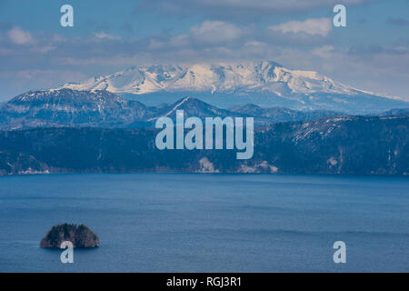 Hokkaido, Akan Mashu National Park, Caldera del Lago Mashu Foto Stock