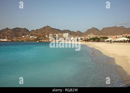 São Pedro Beach, Mindelo sull'isola di Sao Vicente, Isole di Capo Verde, Atlantico. Foto Stock