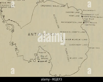 . Bollettino del Museo Britannico di storia naturale), mineralogia. Â 90Â°W ' Trliion fare Cunho â ¢ Gough Islond "â ¢ scoperta Tablemojnl 2493 Meleor Seamounf Soufh Georgia isola Bouvet 2467, 2536 Maud Secmcunt ' Sud Oi ("â !Â"&GT;â ¢ isole 108995, 1*59 64 1673-4. 1957 4Â"C lore nee isola &lt;^ Elepnonl isola â€Â". .Siâ,,., olleny Isfands ^ roung 2200 â 57 noi- Fig. I. schizzo Mappa di Antartide e Sud Atlantico, per mostrare le località da cui i campioni sono stati raccolti. Numeri pesanti fare riferimento alle stazioni di rilevamento, elencati in 'scoperta' Relazioni 21 e 24 e nella tabella I. sottomarini Foto Stock
