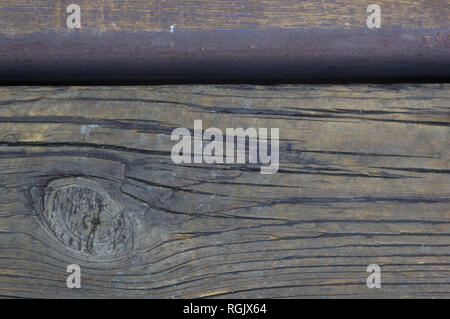 La texture del dipinto shabby panche di legno fatto di schede, close up, grunge background Foto Stock