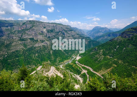 Albania, Scutari County, Alpi Albanesi, Cem Canyon Foto Stock