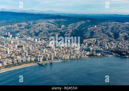 Veduta aerea di Viña del Mar, Cile Foto Stock