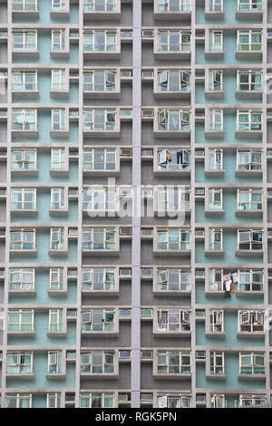 Highrise Apartment Building, Quarry Bay, Isola di Hong Kong, Hong Kong, Cina, Asia Foto Stock