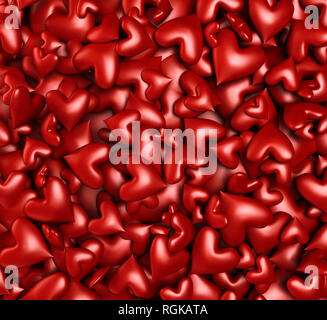 Il giorno di San Valentino cuori background - 3D render Foto Stock