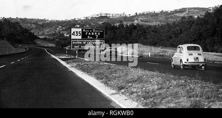 Firenze-Roma autostrada, Ficulle, Italia, 1965 Foto Stock