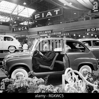 International Motor Show di Ginevra, fiat 600, 1955 Foto Stock