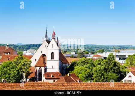 Paesaggio urbano di Basilea con Lohnhof storico edificio, Svizzera Foto Stock