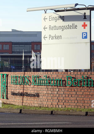 Berlino, Germania. 30 gen, 2019. L'Helios Klinikum Berlino-buch. Credito: Sven Braun/dpa/Alamy Live News Foto Stock