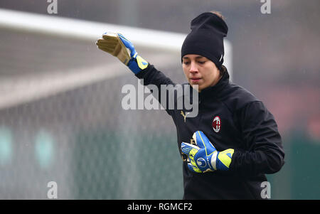 ESCLUSIVA Milano Foto Spada/LaPresse 30 Gennaio 2019 Reggio Emilia ( Italia ) sport calcio Milan vs Sassuolo femminile - Coppa Italia 2018/2019 - Quarti di Finale - Nella foto: Camilla Ceasar esclusivo a Milano Foto Spada/LaPresse gennaio 30 , 2019 Milano ( Italia ) sport soccer Milan vs Sassuolo femminile - Coppa Italia - Quarti di Finale - nel pic: Camilla Caesar Foto Stock