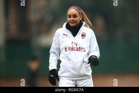 ESCLUSIVA Milano Foto Spada/LaPresse 30 Gennaio 2019 Reggio Emilia ( Italia ) sport calcio Milan vs Sassuolo femminile - Coppa Italia 2018/2019 - Quarti di Finale - Nella foto: Nora Heroum esclusivo a Milano Foto Spada/LaPresse gennaio 30 , 2019 Milano ( Italia ) sport soccer Milan vs Sassuolo femminile - Coppa Italia - Quarti di Finale - nel pic: Nora Heroum Foto Stock