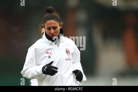 ESCLUSIVA Milano Foto Spada/LaPresse 30 Gennaio 2019 Reggio Emilia ( Italia ) sport calcio Milan vs Sassuolo femminile - Coppa Italia 2018/2019 - Quarti di Finale - Nella foto: Laura Fusetti esclusivo a Milano Foto Spada/LaPresse gennaio 30 , 2019 Milano ( Italia ) sport soccer Milan vs Sassuolo femminile - Coppa Italia - Quarti di Finale - nel pic: Laura Fusetti Foto Stock