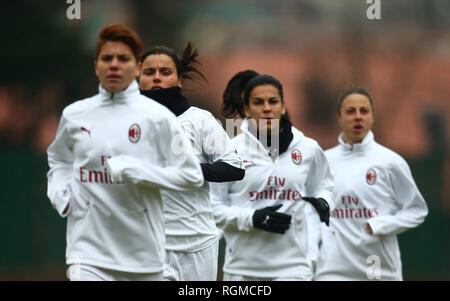 ESCLUSIVA Milano Foto Spada/LaPresse 30 Gennaio 2019 Reggio Emilia ( Italia ) sport calcio Milan vs Sassuolo femminile - Coppa Italia 2018/2019 - Quarti di Finale - Nella foto: giugliano mendes Thaisa esclusivo a Milano Foto Spada/LaPresse gennaio 30 , 2019 Milano ( Italia ) sport soccer Milan vs Sassuolo femminile - Coppa Italia - Quarti di Finale - nel pic: giugliano mendes Thaisa Foto Stock