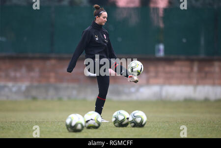 ESCLUSIVA Milano Foto Spada/LaPresse 30 Gennaio 2019 Reggio Emilia ( Italia ) sport calcio Milan vs Sassuolo femminile - Coppa Italia 2018/2019 - Quarti di Finale - Nella foto: Francesca Zanzi esclusivo a Milano Foto Spada/LaPresse gennaio 30 , 2019 Milano ( Italia ) sport soccer Milan vs Sassuolo femminile - Coppa Italia - Quarti di Finale - nel pic: Francesca Zanzi Foto Stock