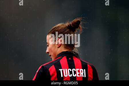 ESCLUSIVA Milano Foto Spada/LaPresse 30 Gennaio 2019 Reggio Emilia ( Italia ) sport calcio Milan vs Sassuolo femminile - Coppa Italia 2018/2019 - Quarti di Finale - Nella foto: tucceri esclusivo a Milano Foto Spada/LaPresse gennaio 30 , 2019 Milano ( Italia ) sport soccer Milan vs Sassuolo femminile - Coppa Italia - Quarti di Finale - nel pic: tuccerii Foto Stock