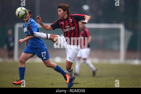 ESCLUSIVA Milano Foto Spada/LaPresse 30 Gennaio 2019 Reggio Emilia ( Italia ) sport calcio Milan vs Sassuolo femminile - Coppa Italia 2018/2019 - Quarti di Finale - Nella foto: giacinti esclusivo a Milano Foto Spada/LaPresse gennaio 30 , 2019 Milano ( Italia ) sport soccer Milan vs Sassuolo femminile - Coppa Italia - Quarti di Finale - nel pic: giacinti Foto Stock