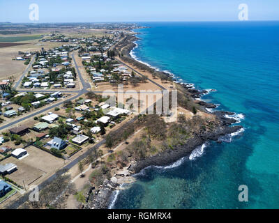 Aereo della comunità costiera di Elliott Heads Queensland, Australia Foto Stock