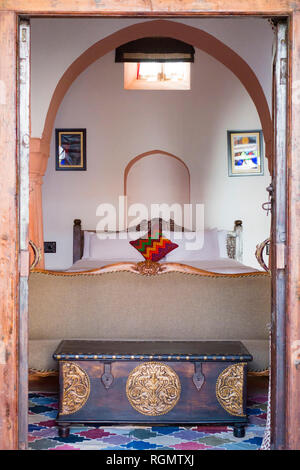 India Rajasthan, Alwar, Heritage Hotel Ram Bihari Palace, hotel room Foto Stock