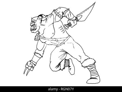 Monster Design In Stile Cartoon Isolato Su Bianco Foto Stock Alamy