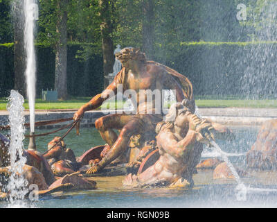 La bella fontana di Apollo di luogo di Versailles in Francia Foto Stock