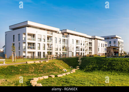 Germania Baden-Wuerttemberg, Sindelfingen, Darmsheim, area di sviluppo, moderne e multi-family house Foto Stock