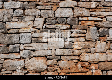 Muro di pietra, full frame Foto Stock
