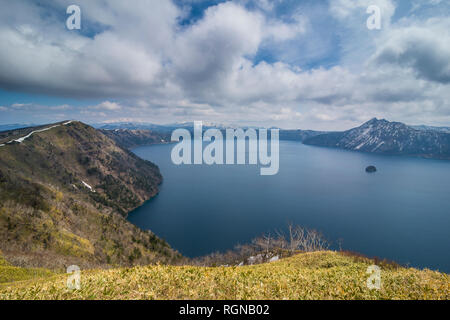 Hokkaido, Akan Mashu National Park, Caldera del Lago Mashu Foto Stock