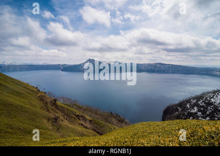 Hokkaido, Akan Mashu National Park, Caldera del Lago Mashu Foto Stock