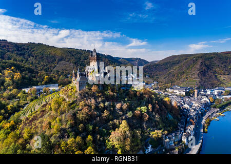 In Germania, in Renania Palatinato, Cochem, Mosella, Cochem castello imperiale Foto Stock
