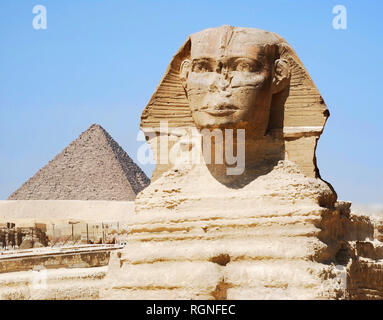 La Grande Sfinge di Giza in Egitto Foto Stock