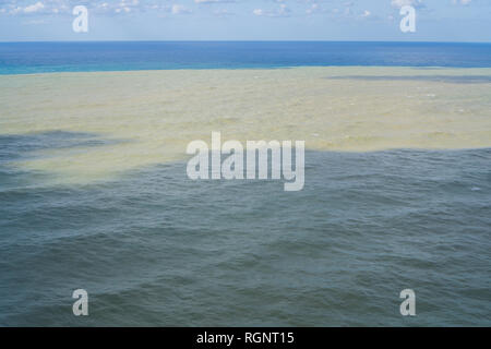 Acque reflue di inquinare il mare Mediterraneo Beirut Libano Foto Stock