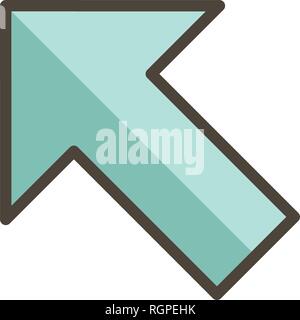 Sinistra in alto vettore segno Icona icona illustrazione vettoriale per un uso personale e uso commerciale... Look pulito e icona alla moda... Illustrazione Vettoriale