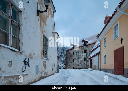 Le vecchie case a Tallinn in Estonia. Foto Stock