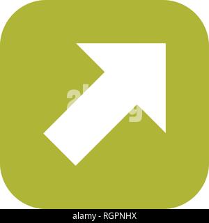 Destra Up Icona vettore Illustrazione Vettoriale