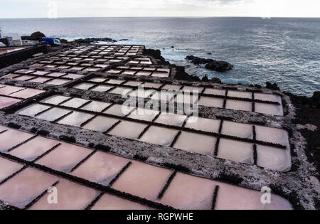 Parte delle saline di Fuencaliente sulla punta meridionale di La Palma Foto Stock