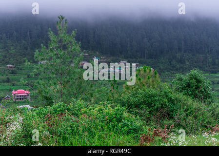 Foto del bel paese dell'Himalaya, sainj valley, Himachal Pradesh, India Foto Stock
