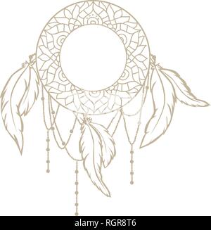 Dream Catcher, icona del logo Illustrazione Vettoriale