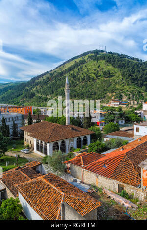 Re della moschea e Berat città, Berat, Albania Foto Stock