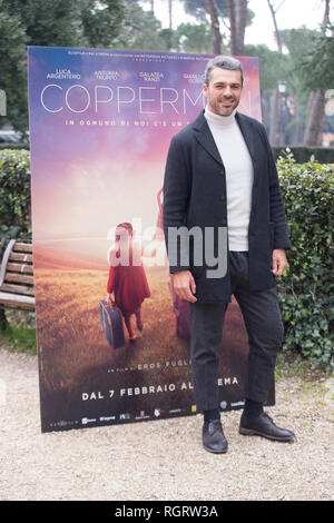 Roma, Italia. 30 gen, 2019. Luca Argentero durante il photocall del film italiano 'Copperman' con il regista Eros Puglielli e gli attori Luca Argentero, Antonia Truppo, Galatea Ranzi e Paolo Romano. Credito: Matteo Nardone/Pacific Press/Alamy Live News Foto Stock