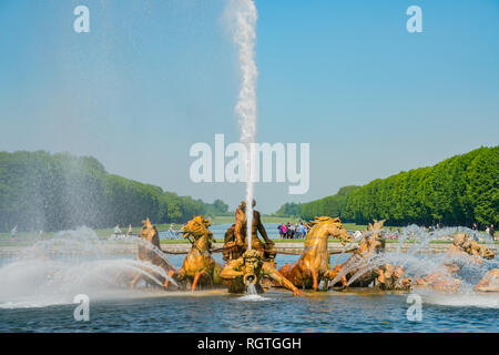 La bella fontana di Apollo di luogo di Versailles in Francia Foto Stock
