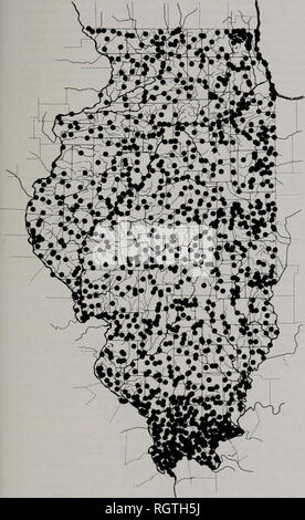 . Bollettino. Storia naturale; storia naturale. Agosto 1985 Astaci e gamberetti di Illinois 337. Fig. 1.-Località in Illinois dove Malacostraca acquatici sono stati raccolti tra marzo 1972 e settembre 1982.. Si prega di notare che queste immagini vengono estratte dalla pagina sottoposta a scansione di immagini che possono essere state migliorate digitalmente per la leggibilità - Colorazione e aspetto di queste illustrazioni potrebbero non perfettamente assomigliano al lavoro originale. Illinois. Storia naturale divisione del sondaggio. Urbana, Stato di Illinois, Dipartimento di registrazione e di istruzione, Storia naturale divisione del sondaggio Foto Stock