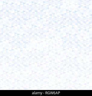 Full frame ad alta risoluzione geometrica astratta sfondo costituito di bianco e azzurro triangoli. Modello senza giunture. Foto Stock