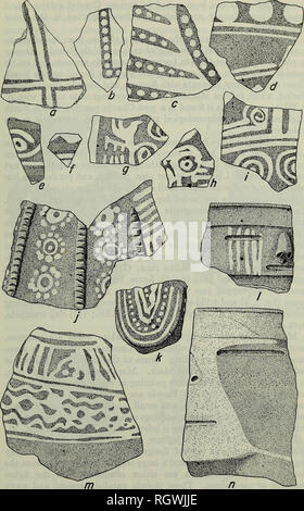 . Bollettino. Etnologia. Vol. 2 J archeologia delle Ande Centrali Bennett 105. Figura 6.-negativo sherds dipinta da casa Gallinazo siti. (Dopo Bennett, 1939, fig. 12.). Si prega di notare che queste immagini vengono estratte dalla pagina sottoposta a scansione di immagini che possono essere state migliorate digitalmente per la leggibilità - Colorazione e aspetto di queste illustrazioni potrebbero non perfettamente assomigliano al lavoro originale. Smithsonian Institution. Ufficio di presidenza di Etnologia americana. Washington : G. P. O. Foto Stock