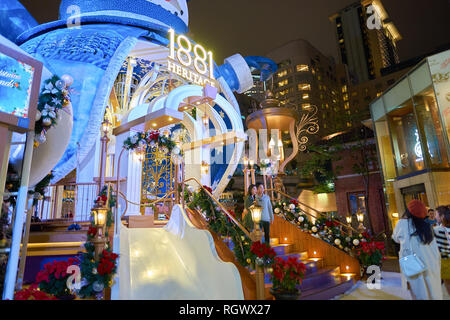 HONG KONG - circa novembre, 2016: decorazioni di Natale a 1881 Patrimonio dell'umanità. Foto Stock