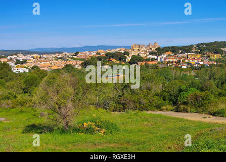 Castell d Altafulla vicino a Tarragona, Costa Dorada, la Catalogna in Spagna Foto Stock