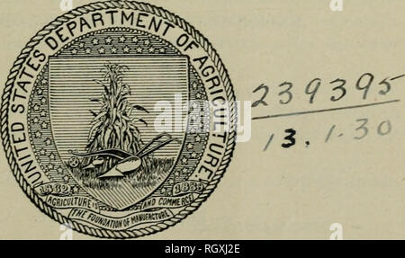 . Bollettino. 1901-13. Agricoltura; l'agricoltura. U. S. Dipartimento di Agricoltura. Ufficio di presidenza DI IMPIANTISTICA INDUSTRIALE-bollettino n° 84. B. T. GALLOWAY, Chirf di Ufficio di presidenza. I semi del BLUEGRASSES. I. la germinazione, la crescita, la movimentazione e la sofisticazione di bluegrass semi. Da Edgar Brown, botanico Responsabile del Laboratorio di semi. II. Le descrizioni dei semi della BLUEGRASSES commerciale e le loro impurità. Da F. H. Hillman, assistente botanico, Laboratorio di semi. Rilasciato il 14 novembre 1905.. WASHINGTON: governo ufficio stampa. 1905.. Si prega di notare che queste immagini vengono estratte dalla pagina sottoposta a scansione immagini che Foto Stock