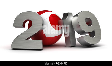 Giappone 2019 parola campionato volley (isolato su sfondo bianco) Foto Stock