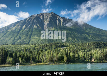 Kenai River sotto Cooper's Landing, Alaska Foto Stock