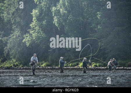 Kenai River sotto Cooper's Landing, Alaska Foto Stock