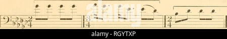 . Bollettino. Etnologia. densmore] Teton Sioux musica 139 Tw seguente canzone è cantata ])y l intercessore durante uno dei periodi in cui l'h-ummers riposò; la gente ha ascoltato atten- creditore è a conoscenza dei costi. In oxplanatioii di questa canzone Uccello Rosso ha detto: Questo è un brano riguardante un sogno di un intercessore. In sogno vide il Rising Sun con raggi streaming fuori intorno ad esso. Egli ha fatto un ornamento che re])risentito per questo. In un primo momento solo Lui indossava, butafterward altri indossavano lo stesso ornamento. [Vedere p. 89.] è un cerchio con piume leggermente fissato ad esso. Il cerchio rappresenta il sole e le piume fissato ad esso Foto Stock